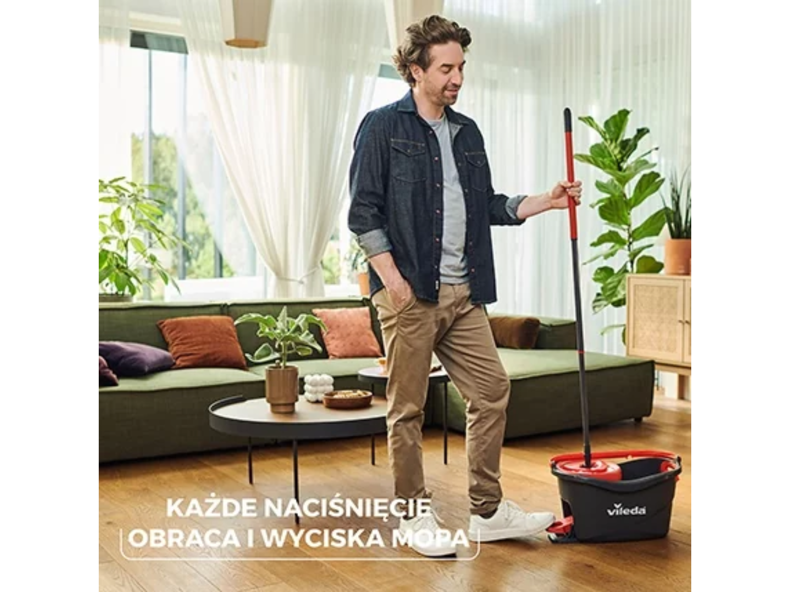 BOX Vileda Mop obrotowy TURBO Easy Wring & Clean 163422